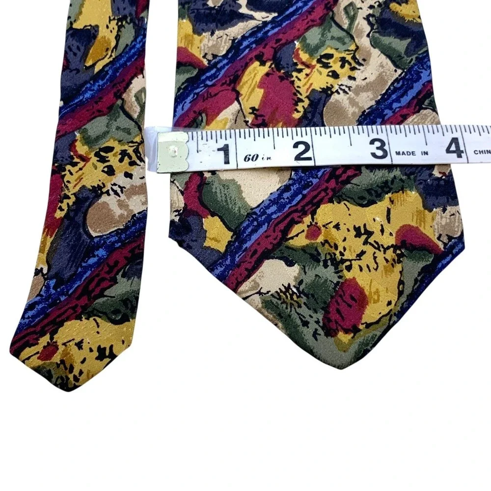 Vtg J Garcia Collector's‎ Edition Silk Tie Abstract Multicolor Artwear Neckwear - Picture 5 of 5